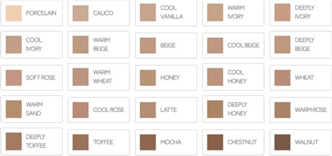 no7 foundation shades in order.